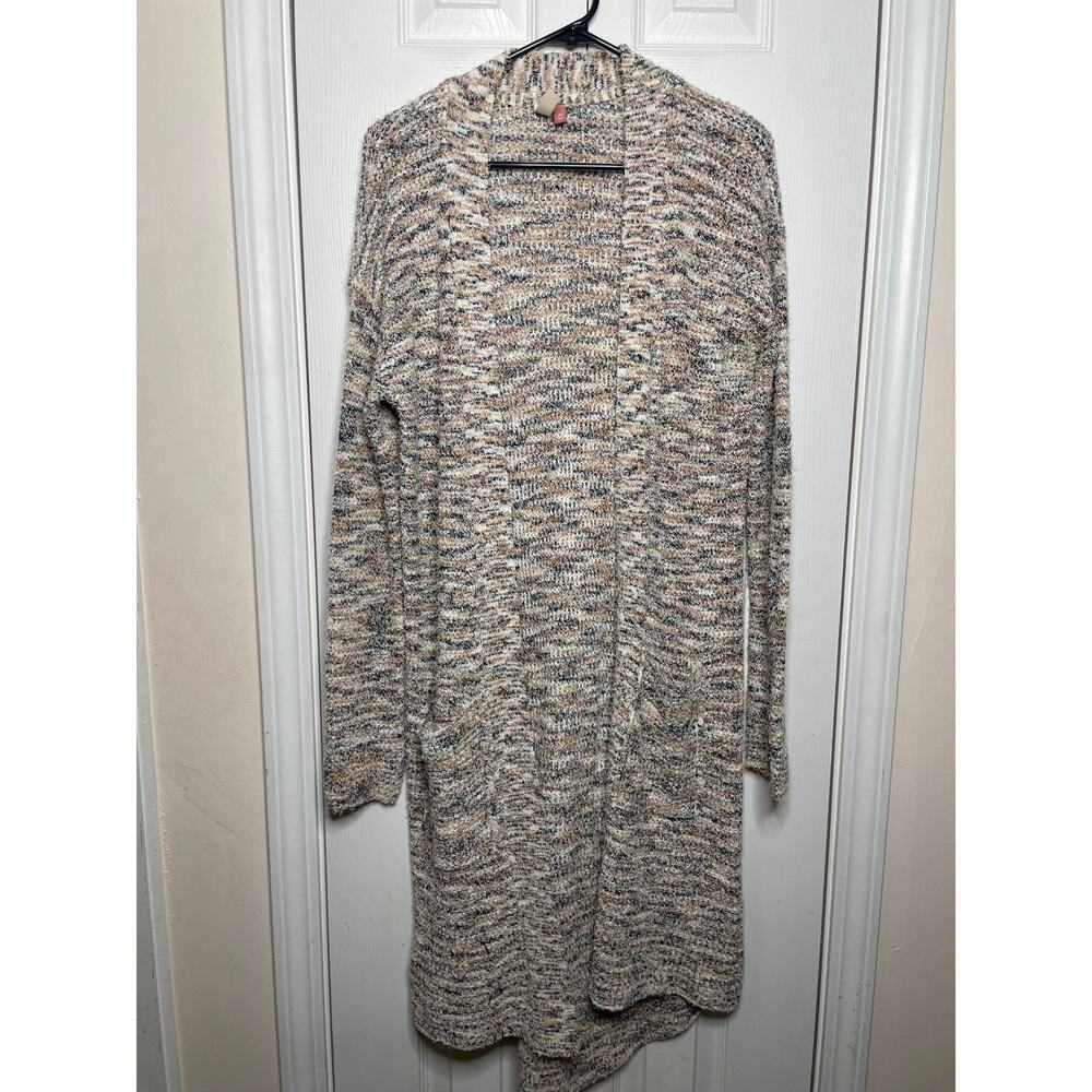 Pilcro Sweater Cardigan Womens Space Dyed Duster Long Open Front XS